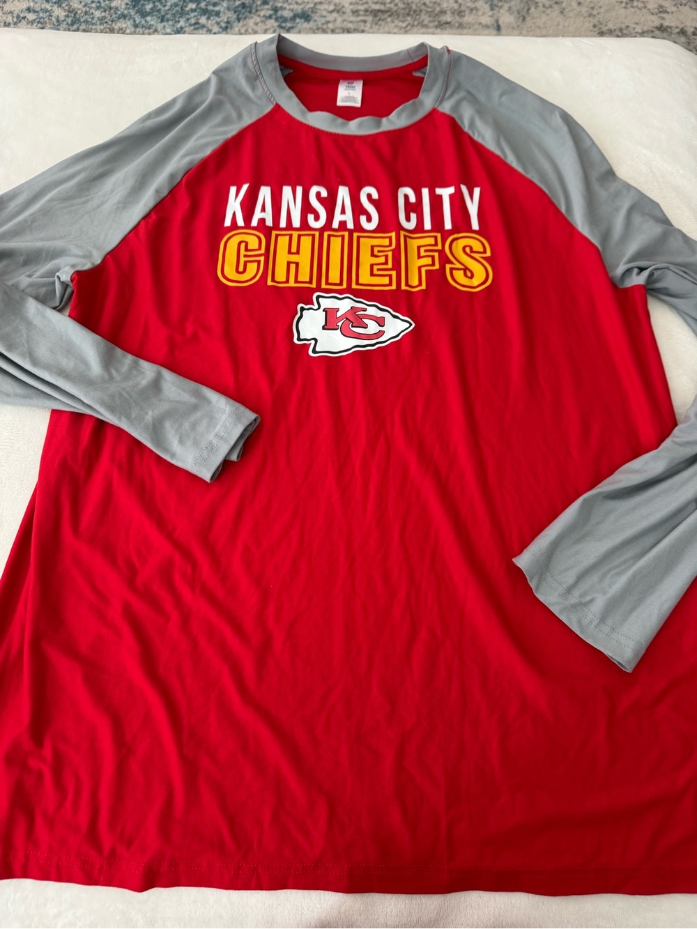New NFL Kansas City Chiefs Men's Long Sleeve Shirt Size - Large